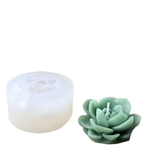 Succulent Cacti Candle Mold Moulds Silicone Soap Molds DIY Craft Plaster Tools for Valentine's Day Birthday Party Wedding Spa Home Decoration (18043-10)
