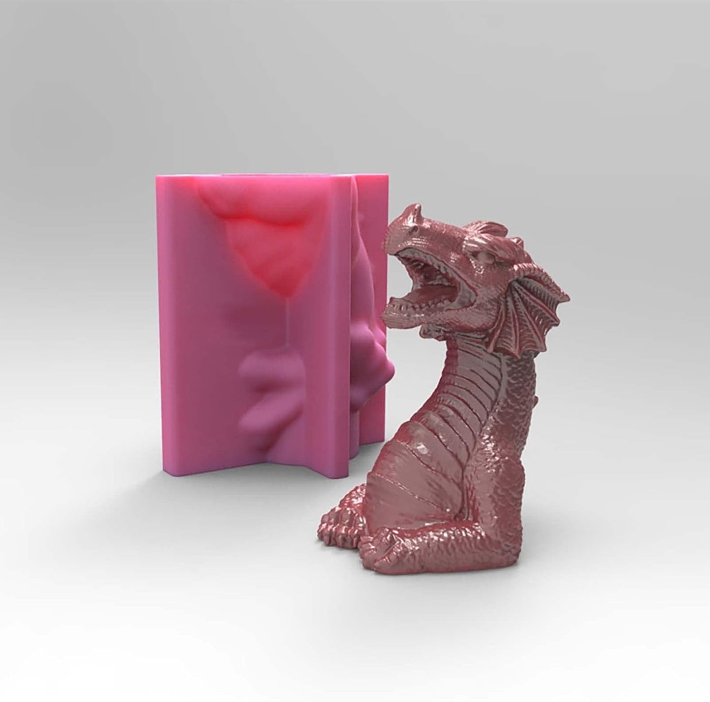 F18-17349 candle molds unique Dragon