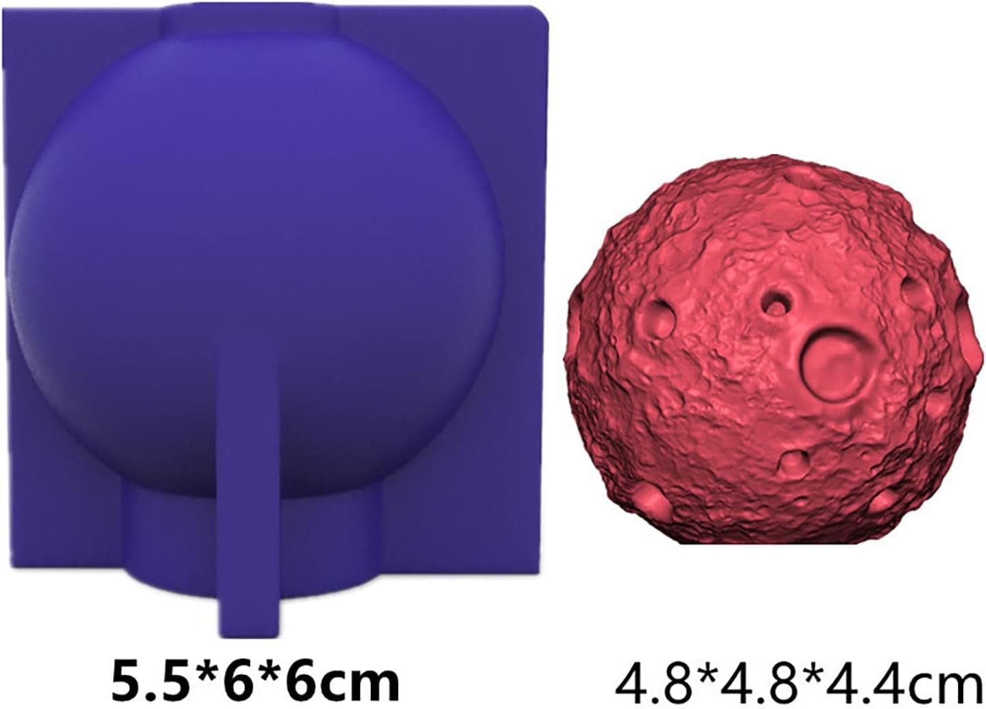 F18-G17344/17315 Moon Candle Mold Large & Small