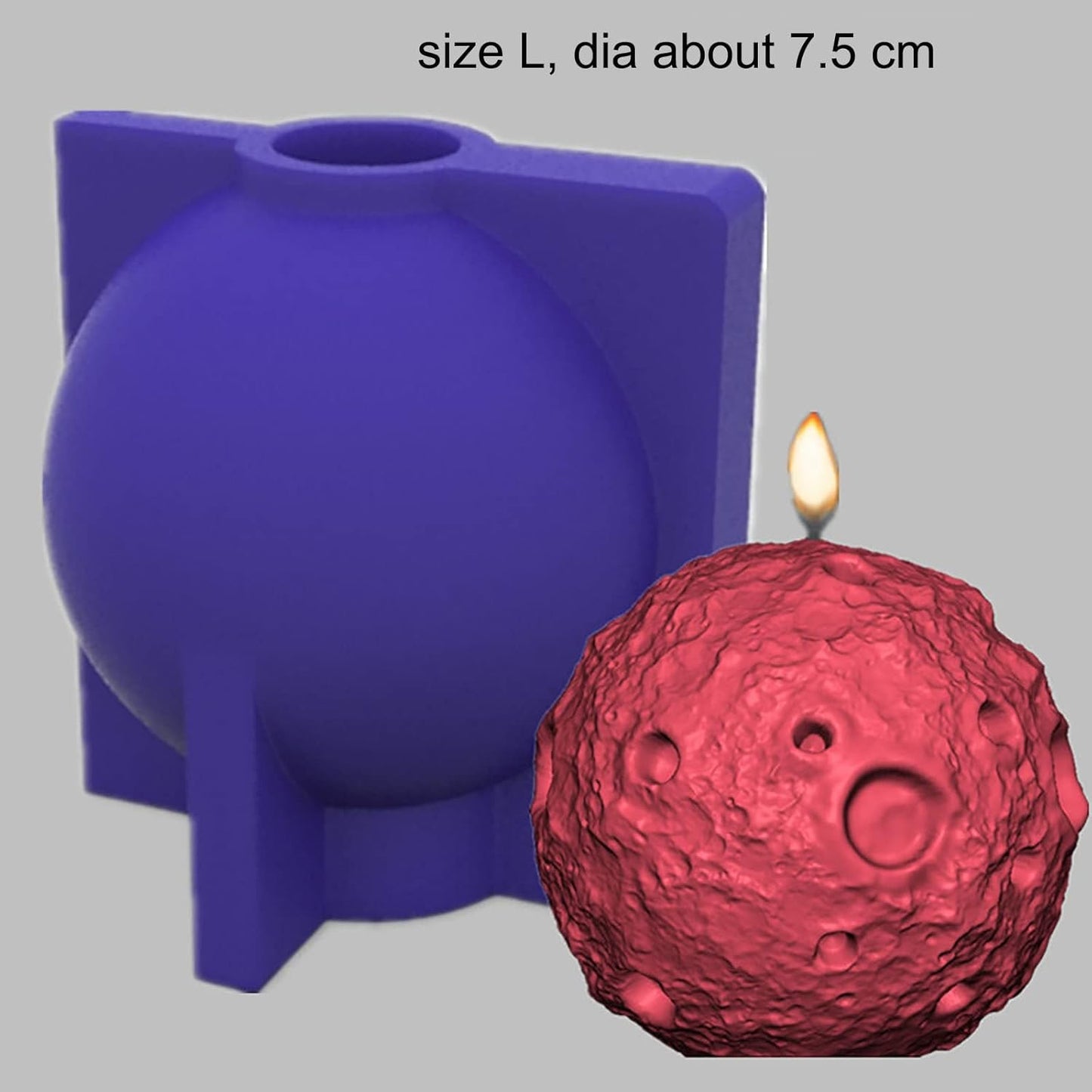F18-G17344/17315 Moon Candle Mold Large & Small