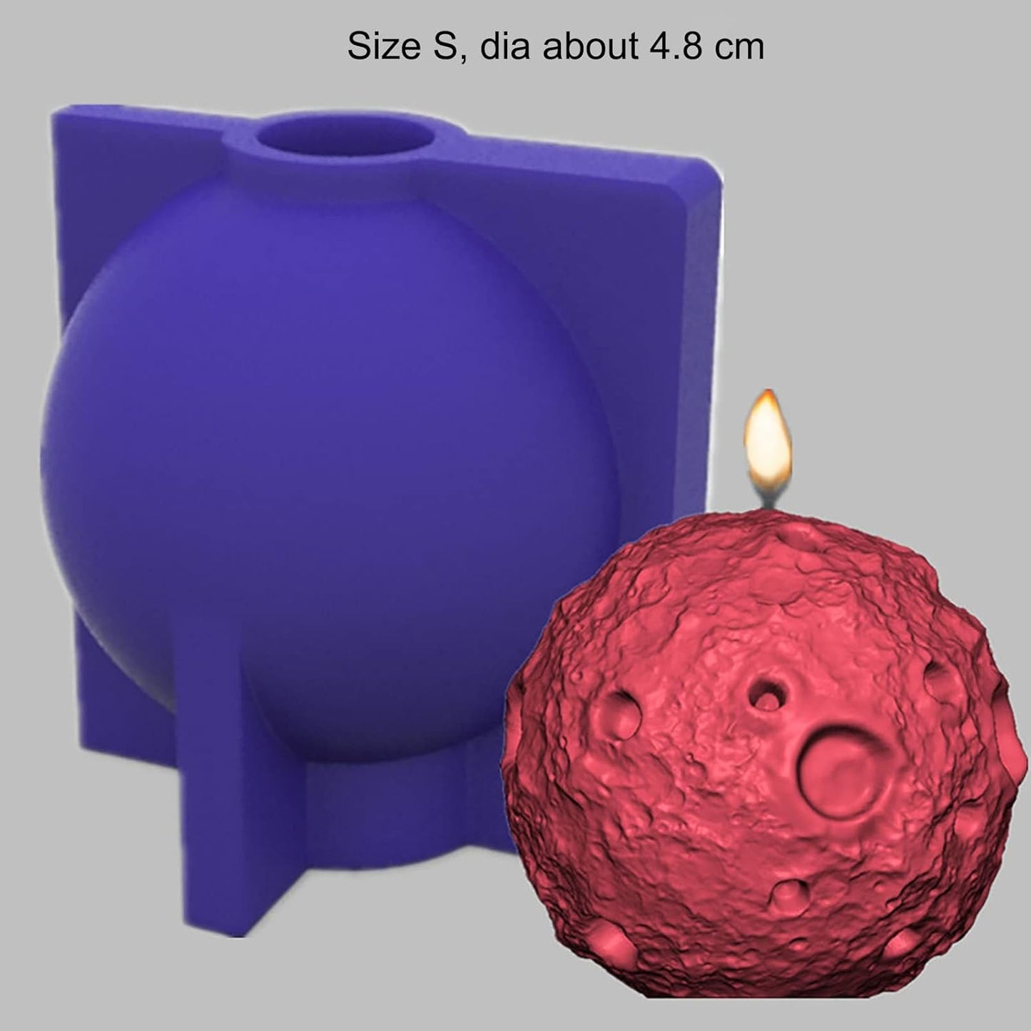 F18-G17344/17315 Moon Candle Mold Large & Small