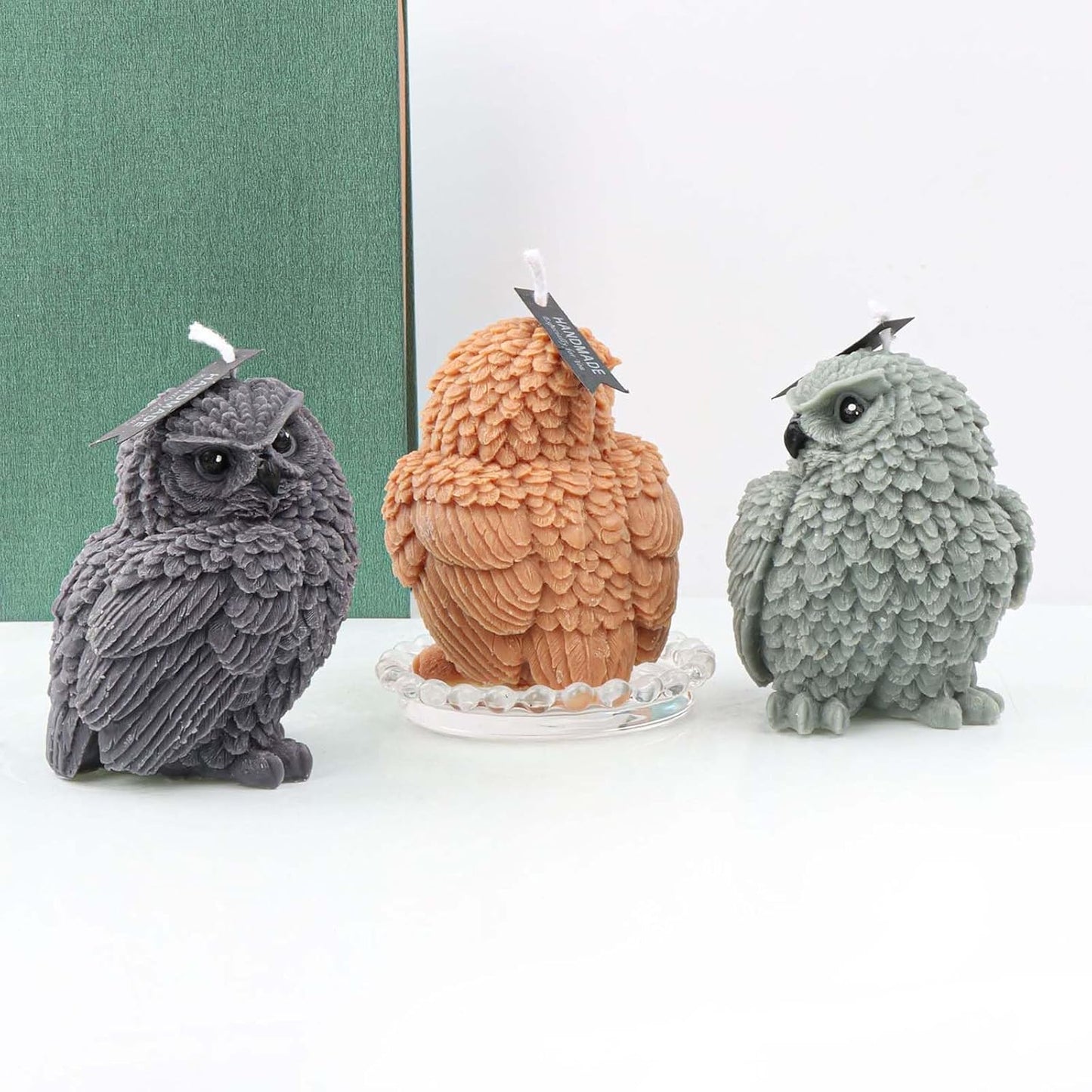 F18-SXY291 owl candle mold