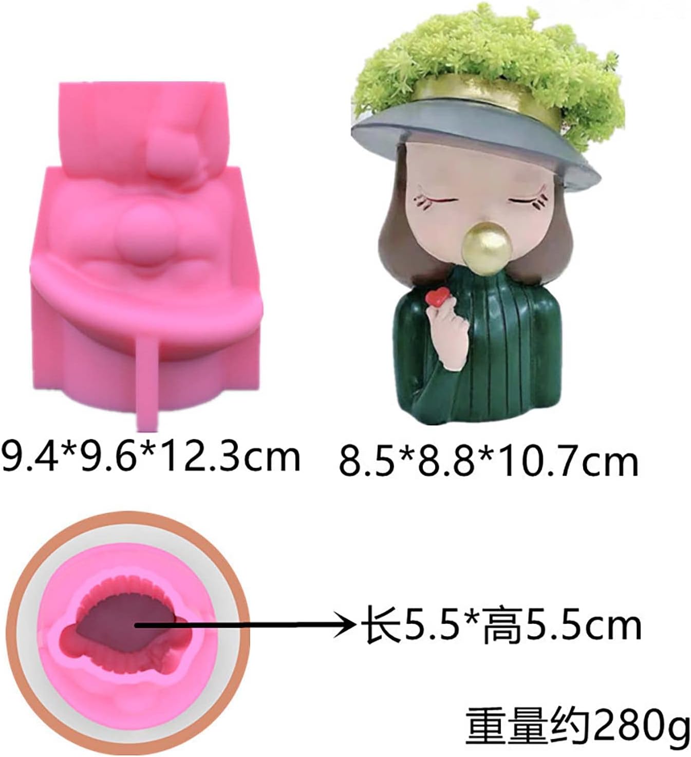 F19-G25 flower pot mold fashionable girl