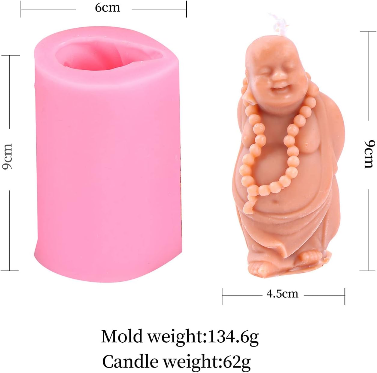F20-SXY119 buddha candle mold