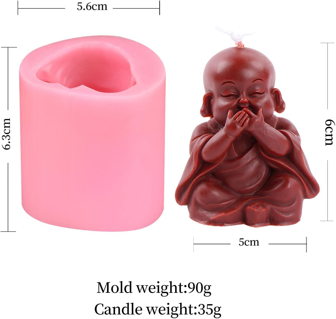 F20-SXY119 buddha candle mold