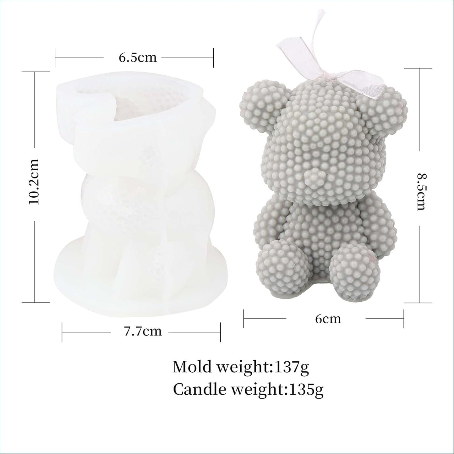 F21-SXY064 bear candle mold makers