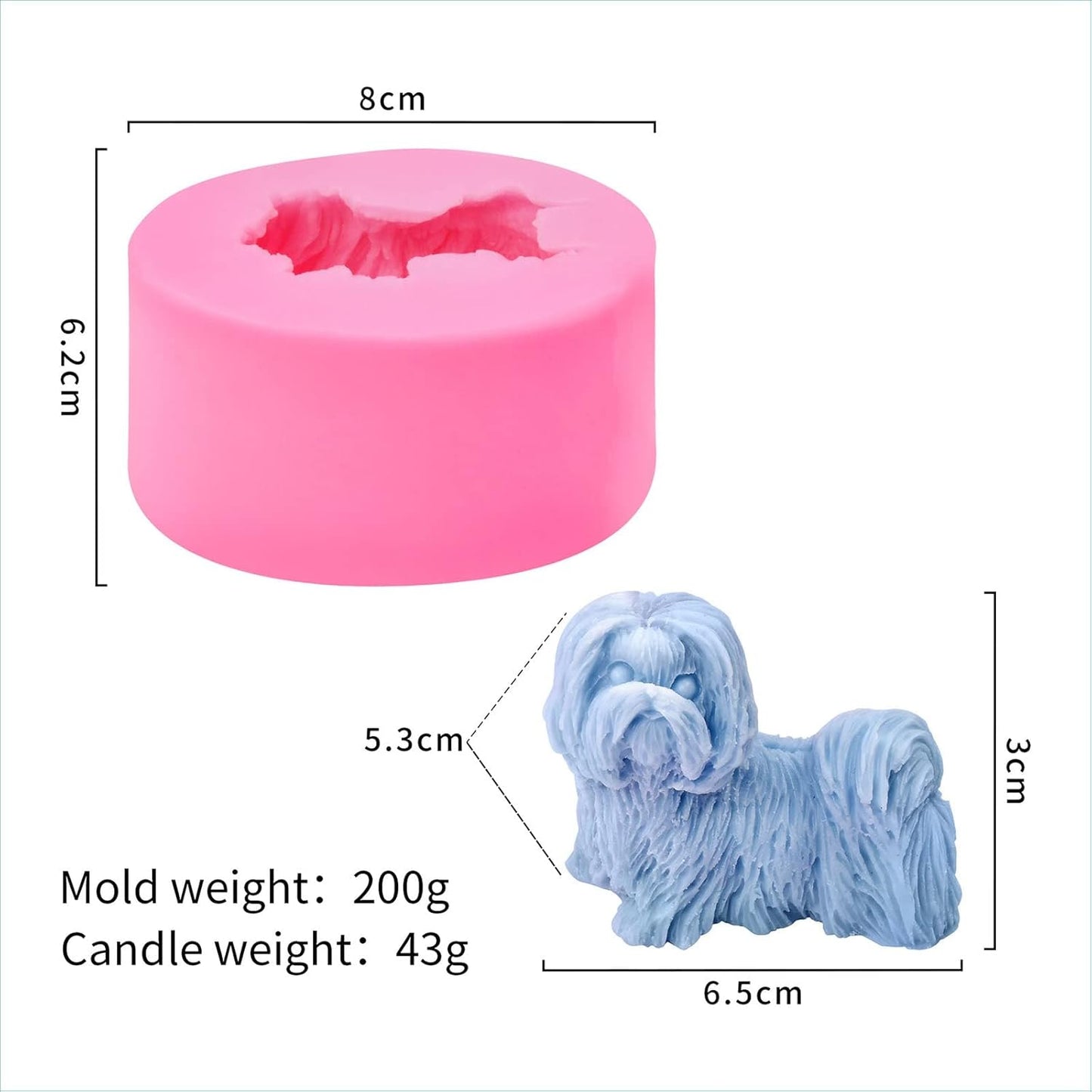 F21-SXY096 mold for candles dog