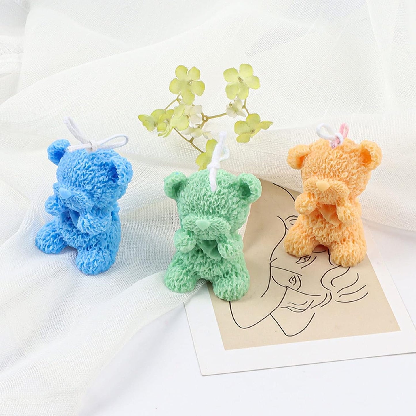 F21-SXY115 bear candle mold