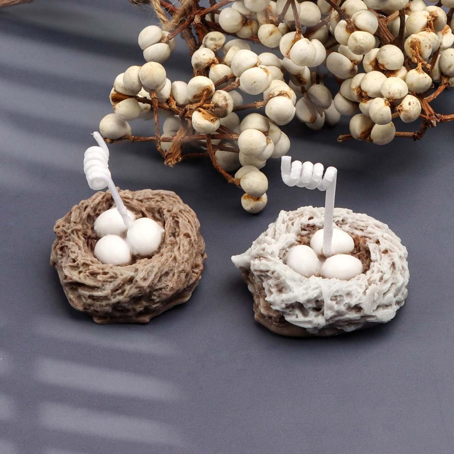 F22-SXY032 candle mold bird nest with eggs