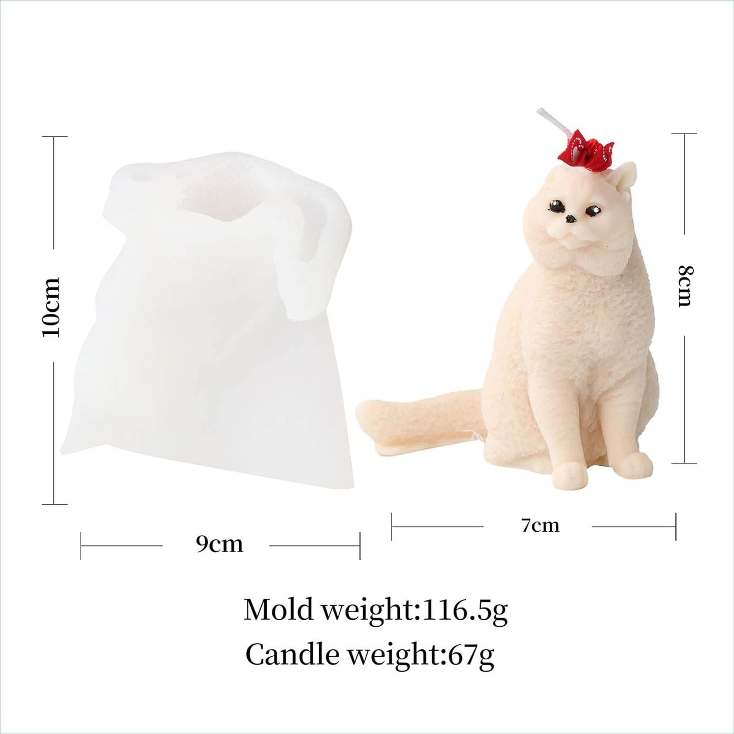 F22-SXY204 interesting candle molds cat