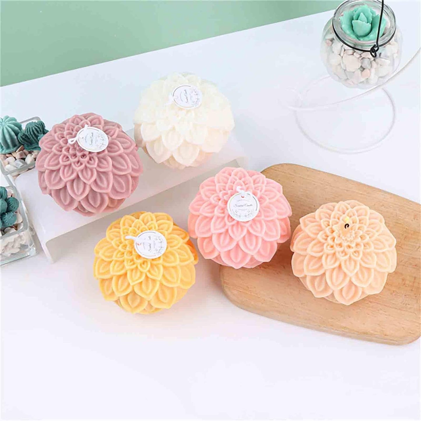 F22-ZH040 flower candle molds