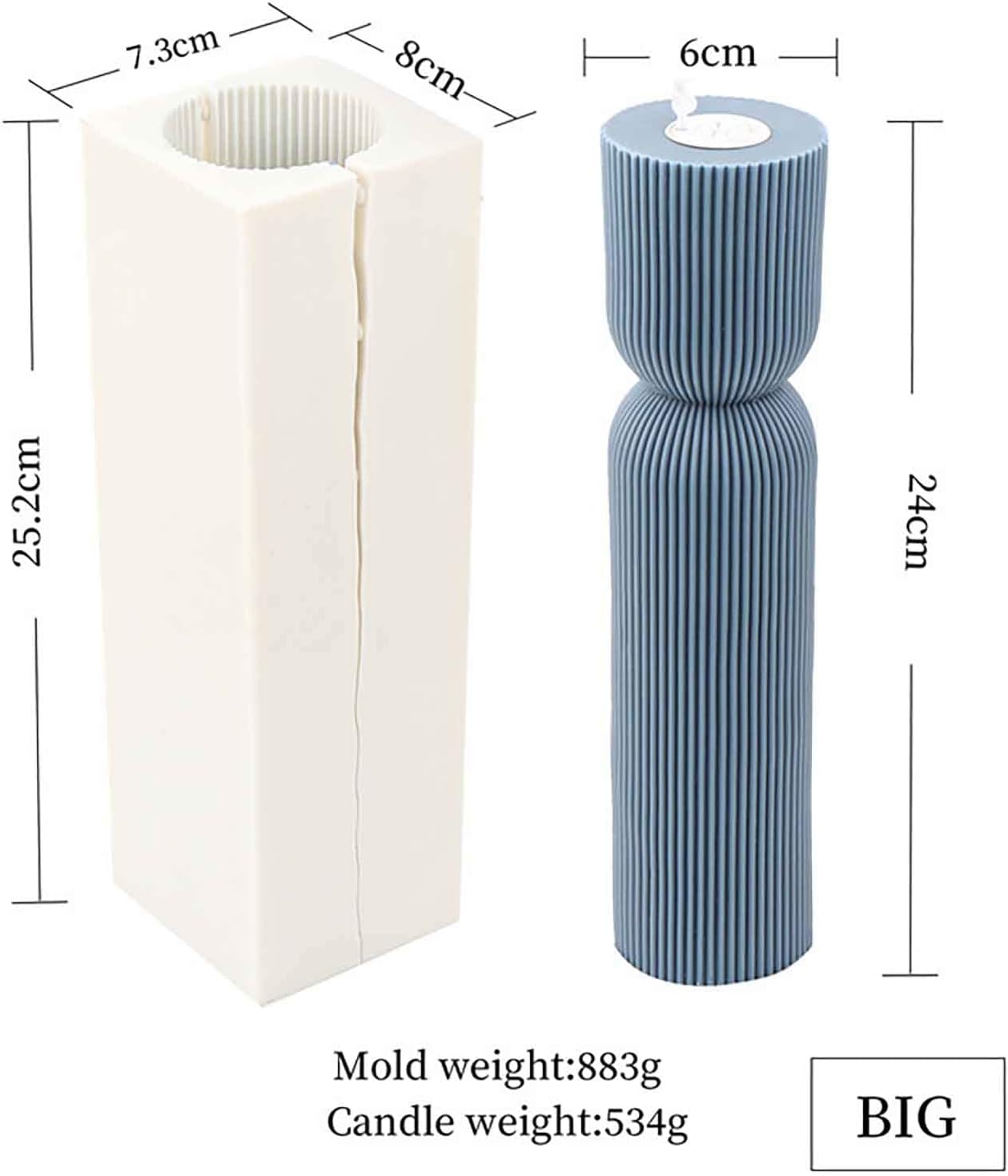 F22-ZH060 pillar candle mold
