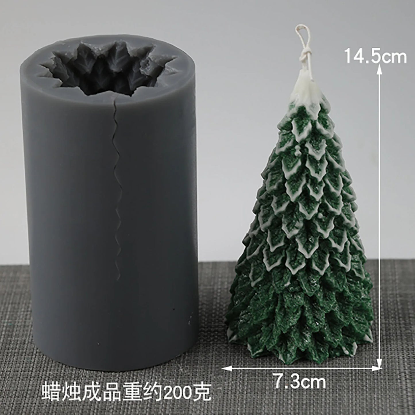 3D Candle Molds Pillar Silicone Soap Mold Christmas Tree DIY Handmade Wax Moulds