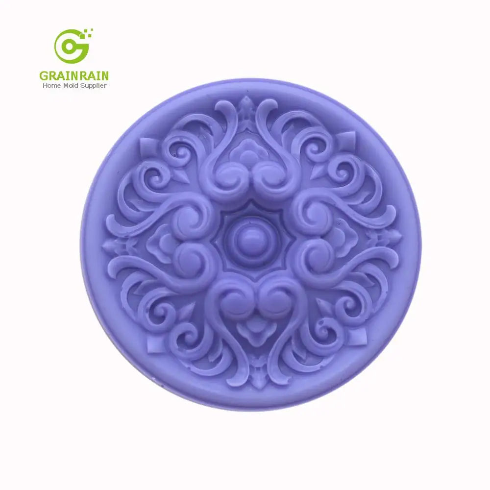Grainrain Silicone Mold for Soap Flowers for Round Shape DIY Craft Handmade Soap Molds