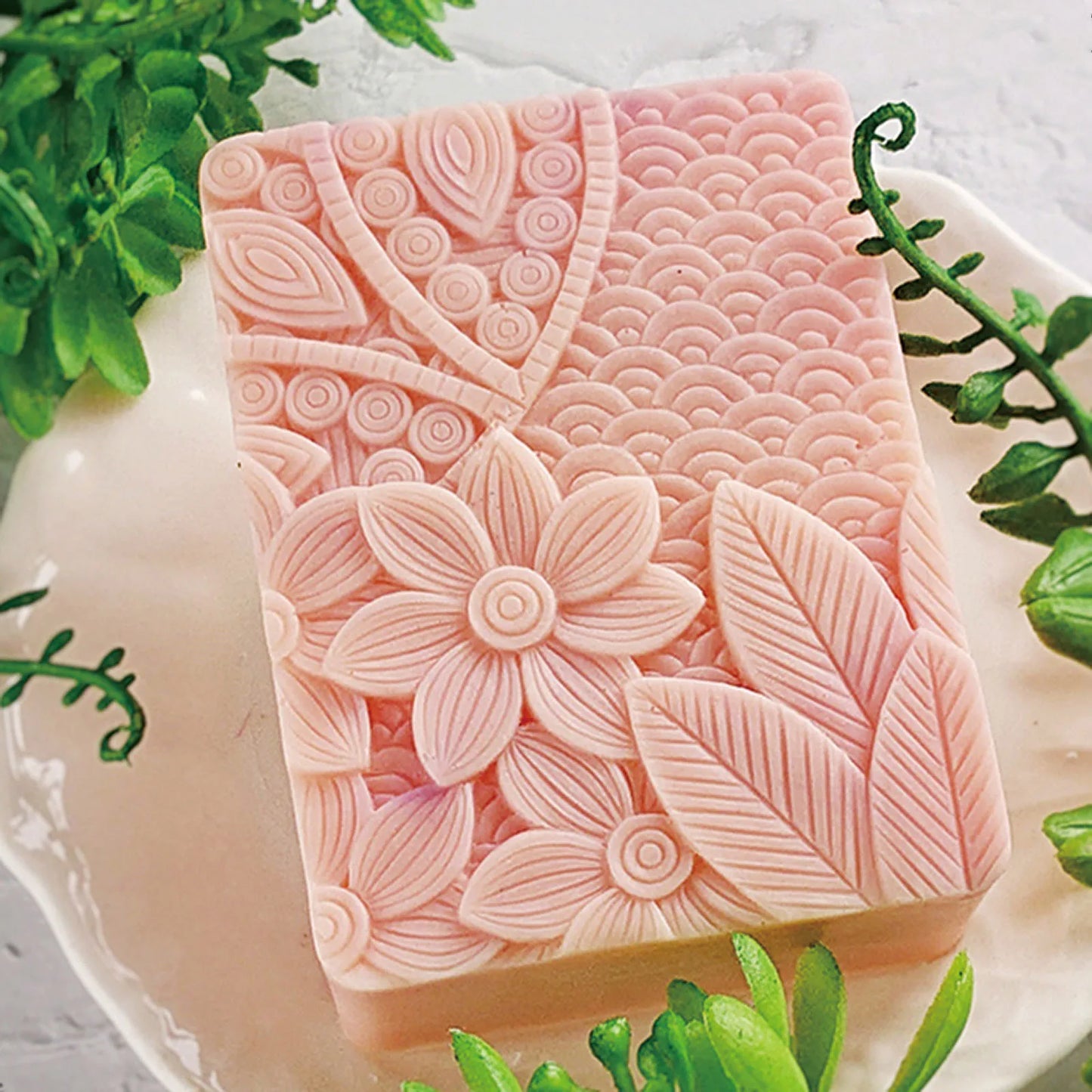 Flower Soap Silicon Molds Chinese Paper Cut Square Soap Making Mold Candle Mould Handmade Craft