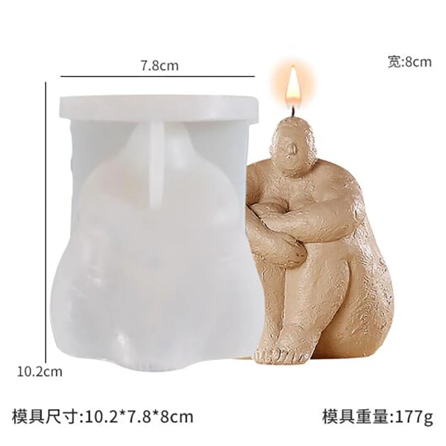 3D Female Figure Candle Silicone Mould Silicon Wax Soap Resin Epoxy Mold