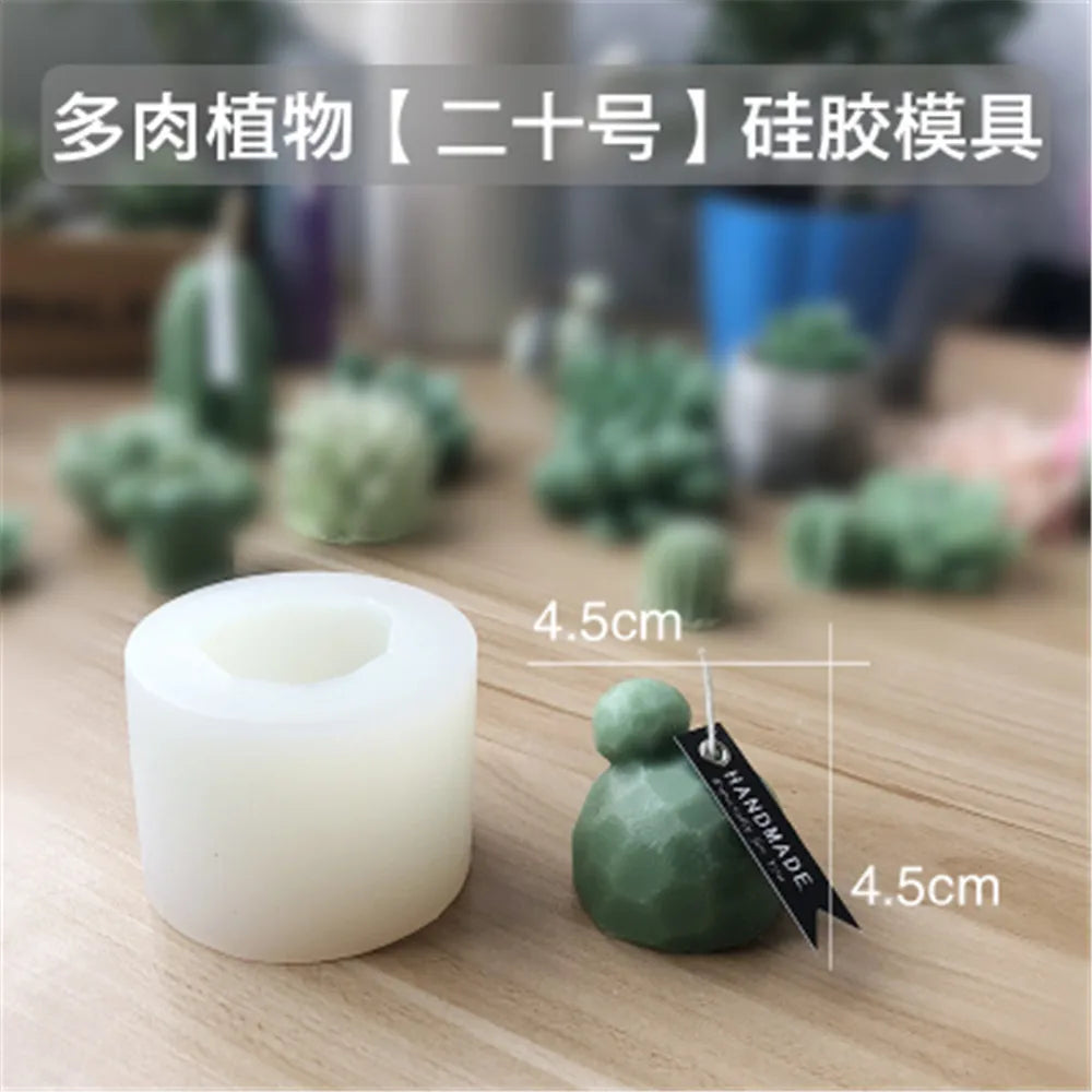 Succulent Plants Candle Mould Flower Soap Silicon Molds Soap Making Mold Handmade Craft Resin
