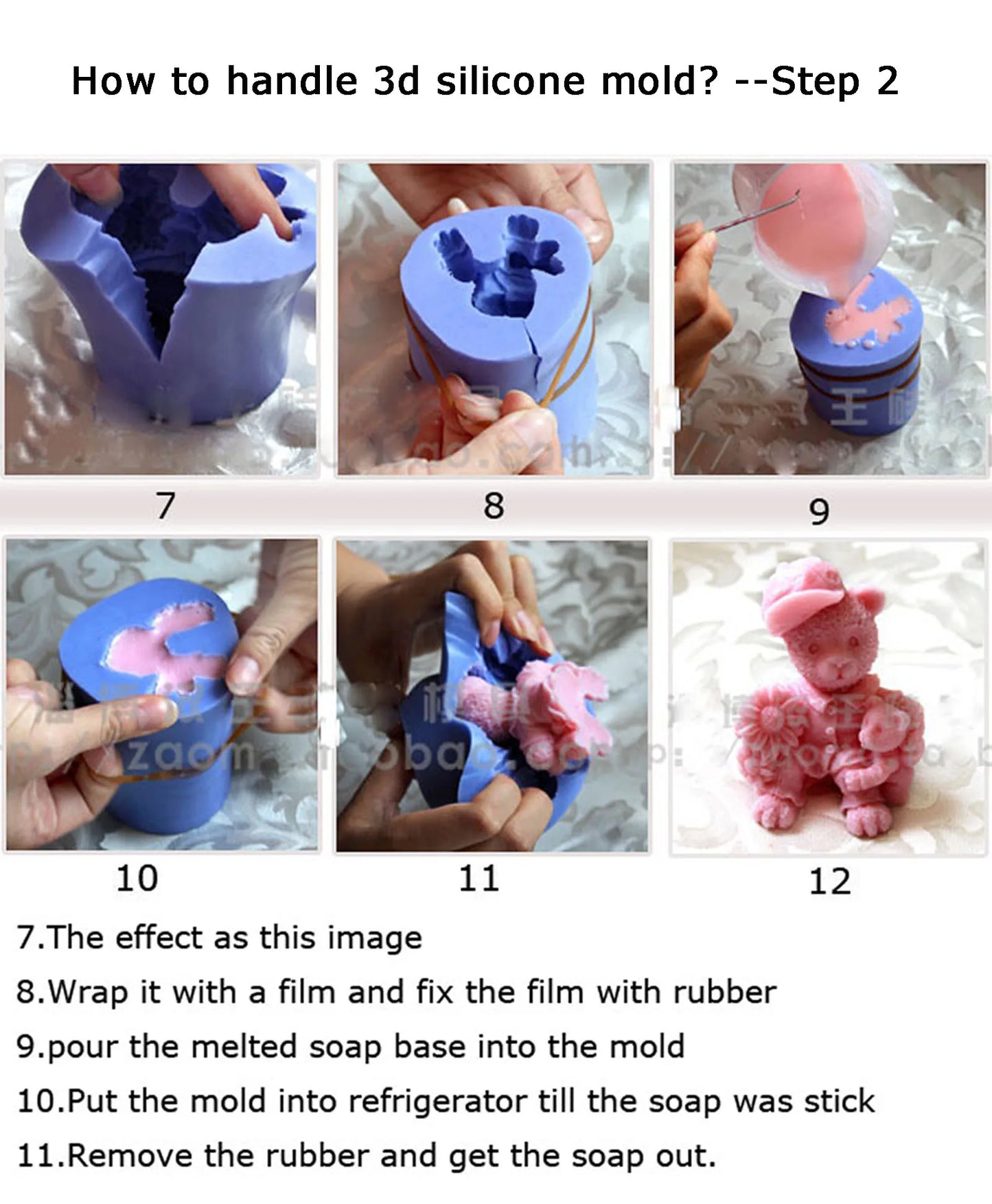 Silicone Soap Mold Form Cat Deer Bird Flower DIY Craft Handmade Soap Candle
