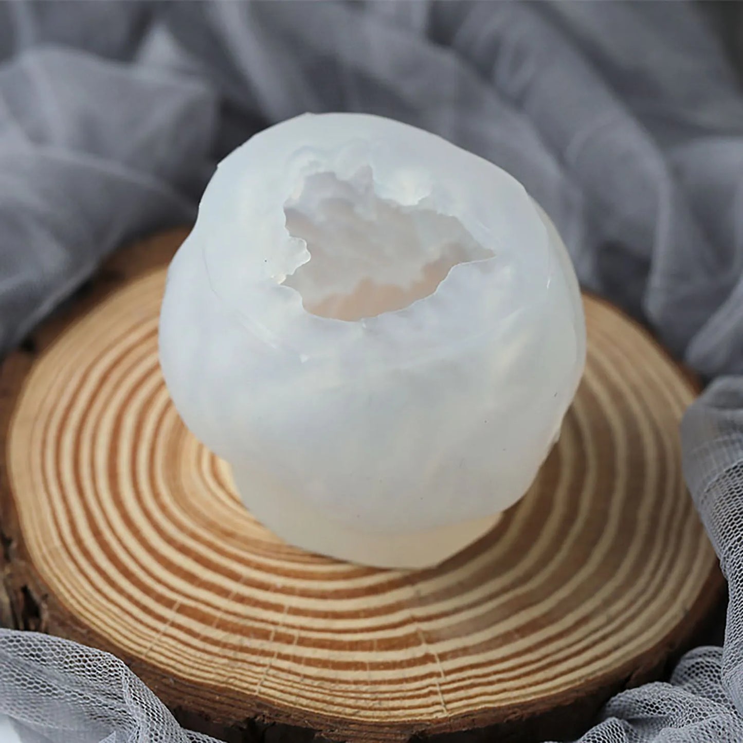 3D Candle Molds Pillar Silicone Soap Mold Wool Ball DIY Craft Handmade Wax Mould