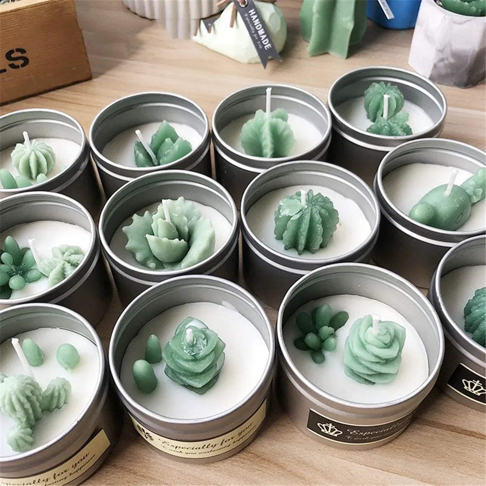 Succulent Plants Candle Mould Flower Soap Silicon Molds Soap Making Mold Handmade Craft Resin