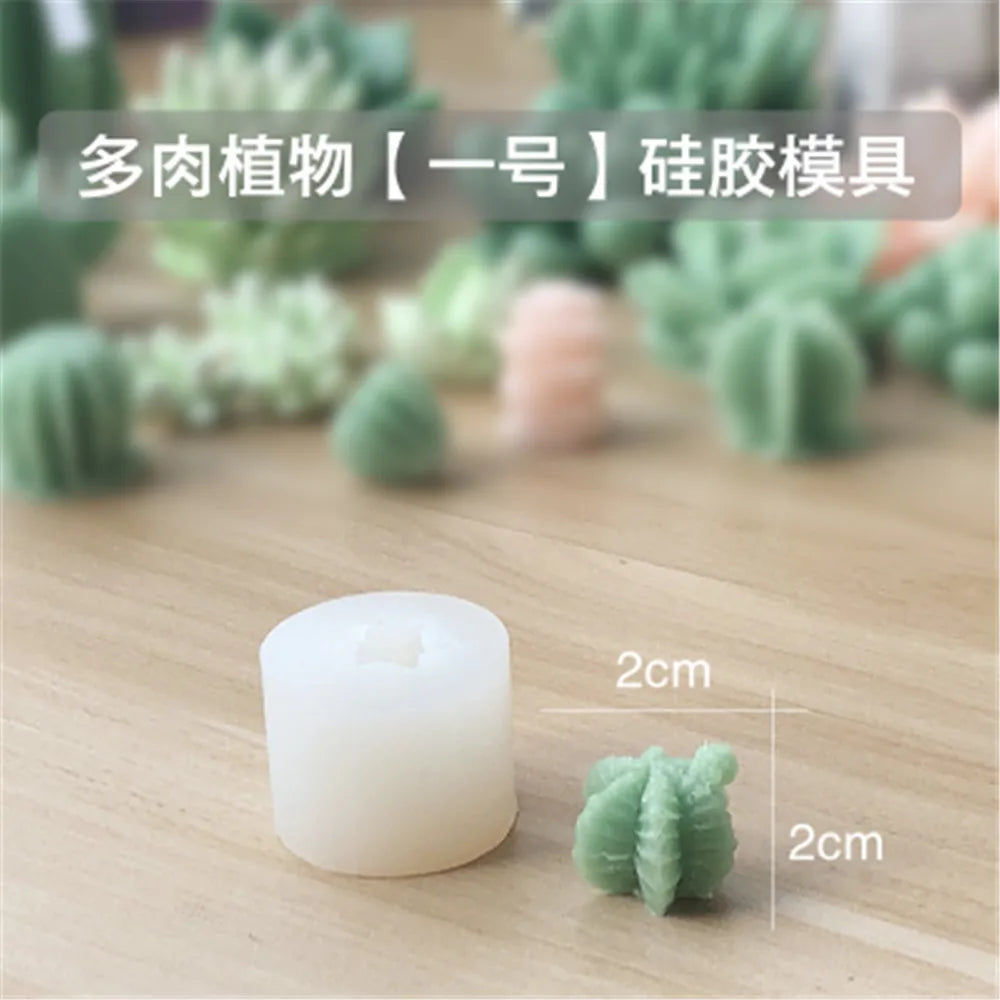 Succulent Plants Candle Mould Flower Soap Silicon Molds Soap Making Mold Handmade Craft Resin