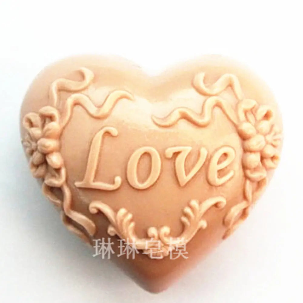 Grainrain Heart Shaped Love Silicone Soap Molds Flexible Handmade Craft Candle Mould