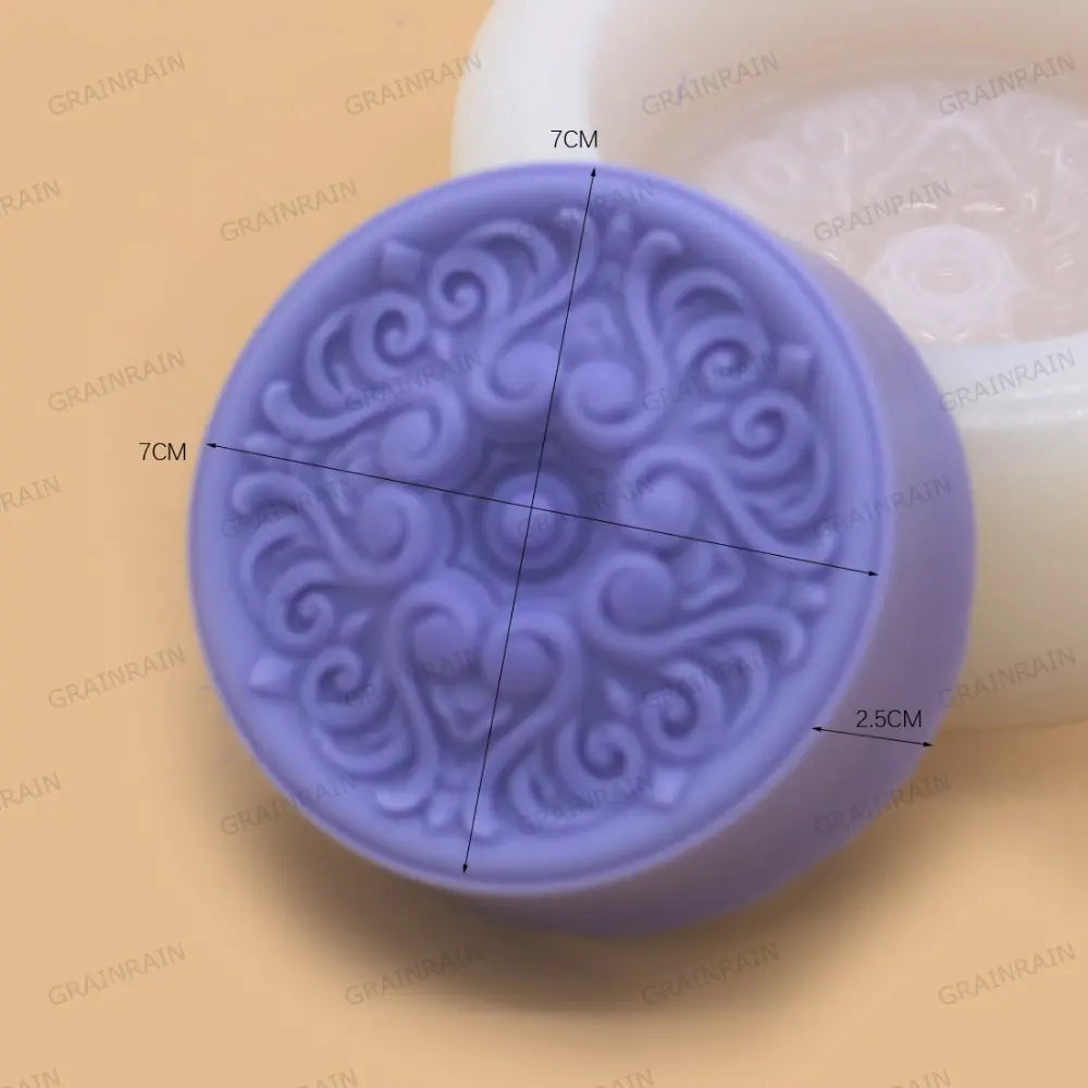 Grainrain Silicone Mold for Soap Flowers for Round Shape DIY Craft Handmade Soap Molds