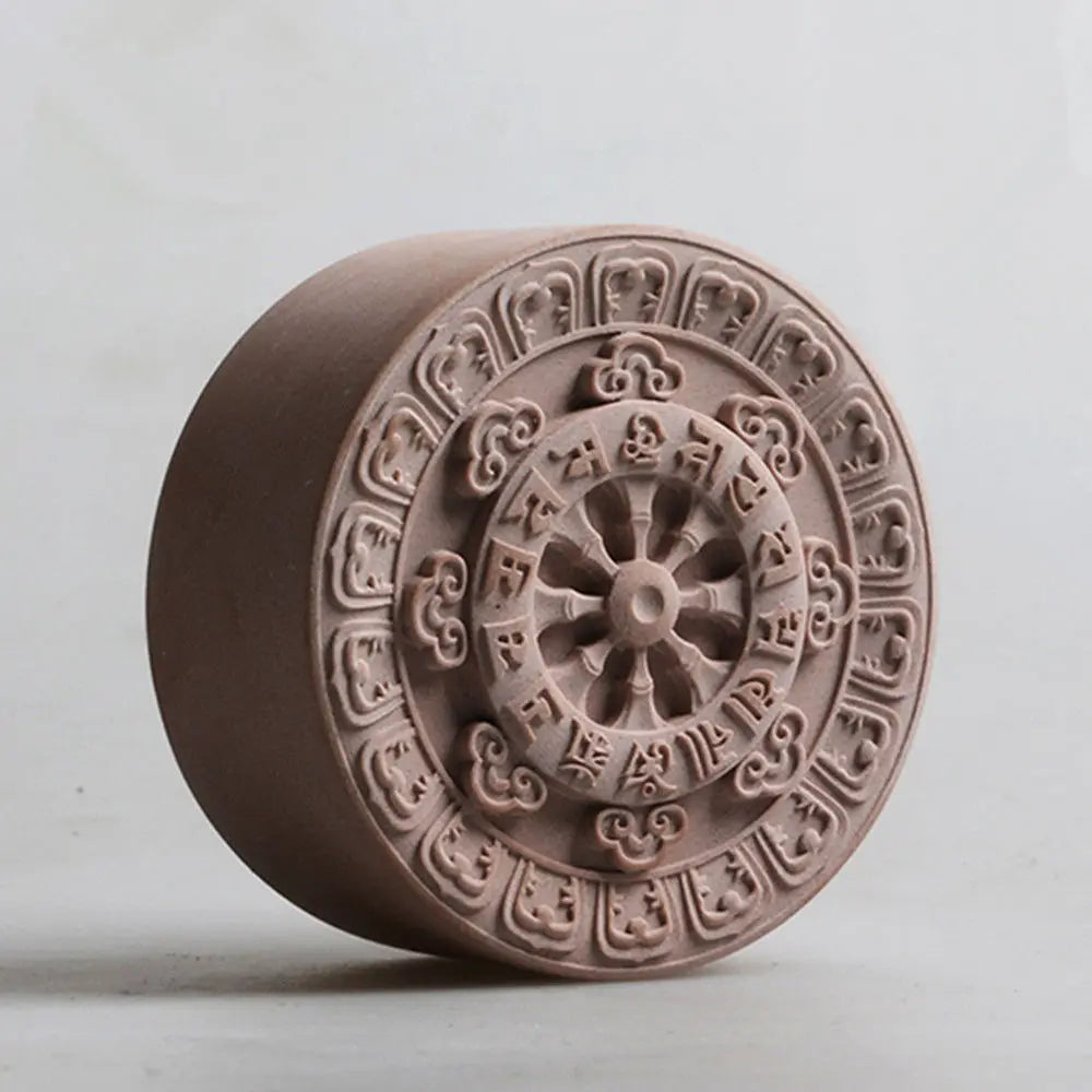 Grainrain Sakyamuni Buddha Mantra Silicone Soap Mold Craft Candle Resin DIY Mold Round