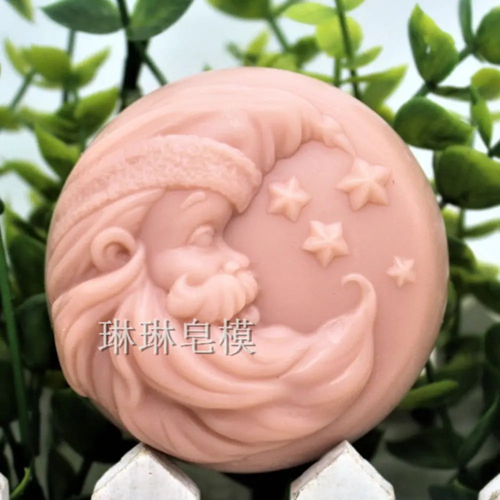 Grainrain Santa Claus Soap Mold Silicone Craft Soap Making Mould Candle DIY Handmade Mold