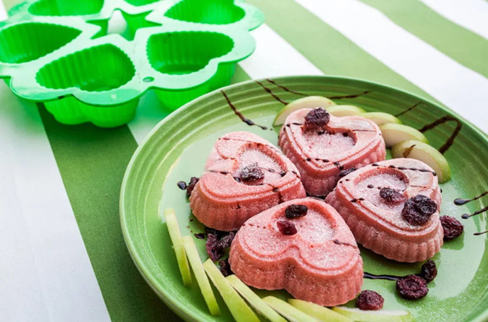 Grainrain 6 Cavity Heart Shape Cake Mold Silicone Cake Decorating Jello Mold Kichen Accessories