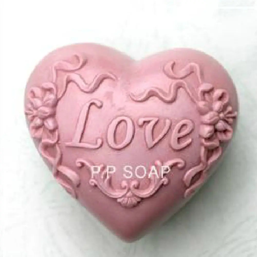 Grainrain Heart Shaped Love Silicone Soap Molds Flexible Handmade Craft Candle Mould