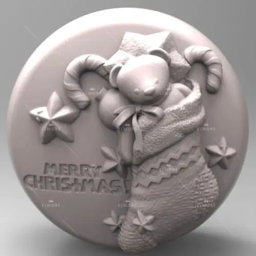 Grainrain Christmas Sock Soap Mold Silicone Soap Making Mould Candle DIY Handmade Mold