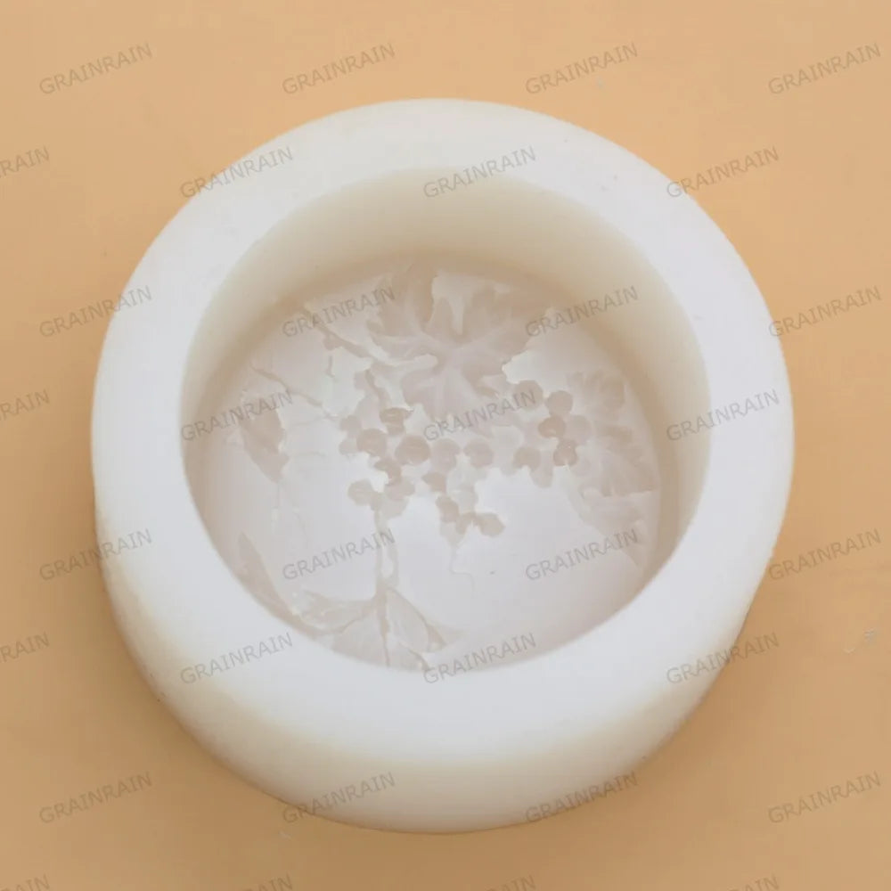 Grainrain Soap Mold Silicone Candle Mold Resin Mold Round Grape Mold