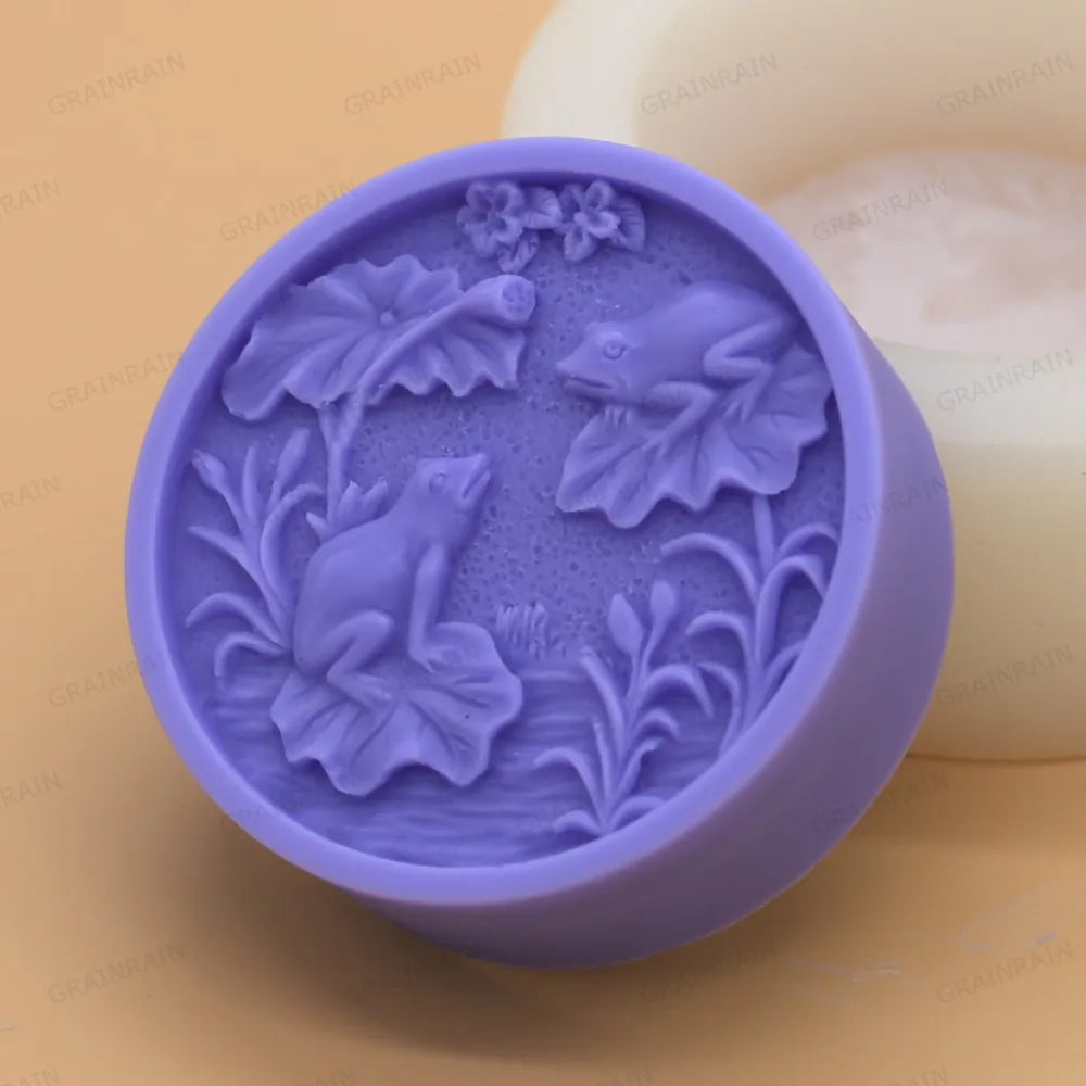 Silicone Soap Molds Mould Craft mold DIY handmade Soap making mold Frog Lover