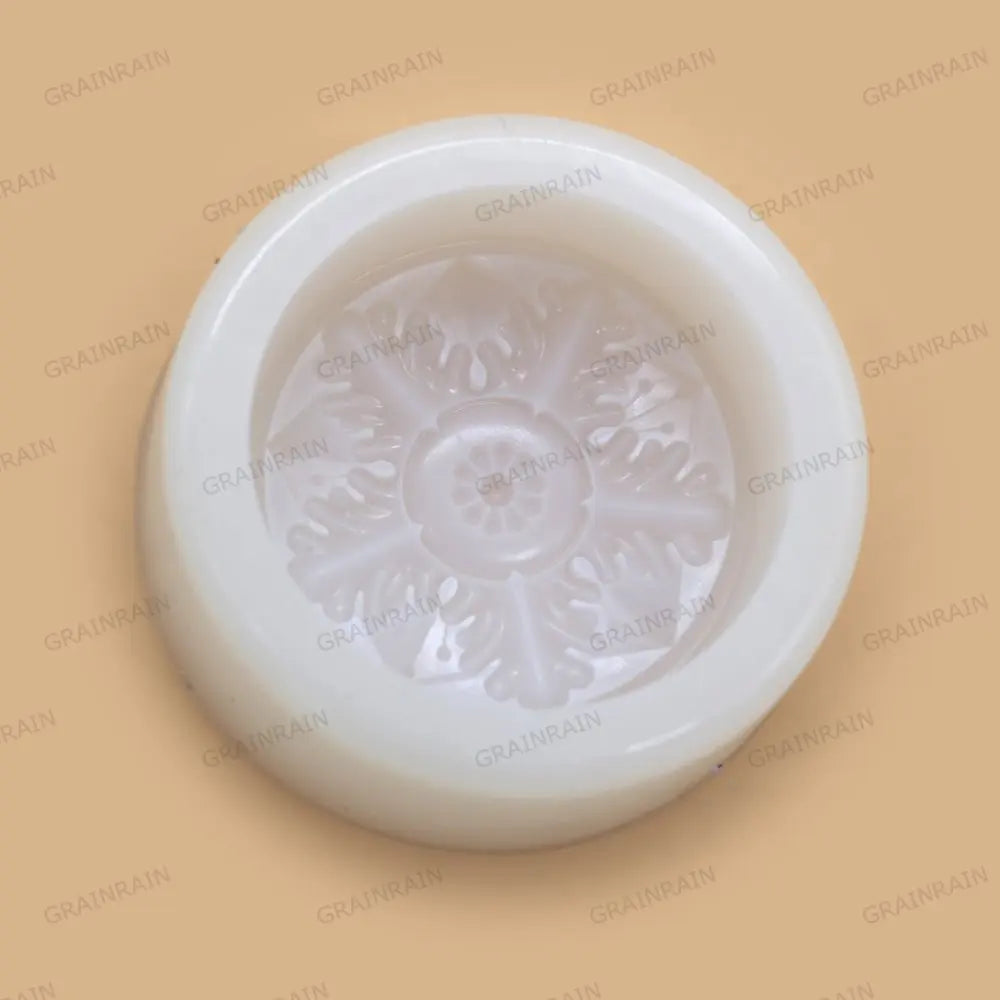 Grainrain Round Flower Soap Making Molds Diy Craft Art Handmade Flexible Soap Mold Silicone Soap Mould Soap