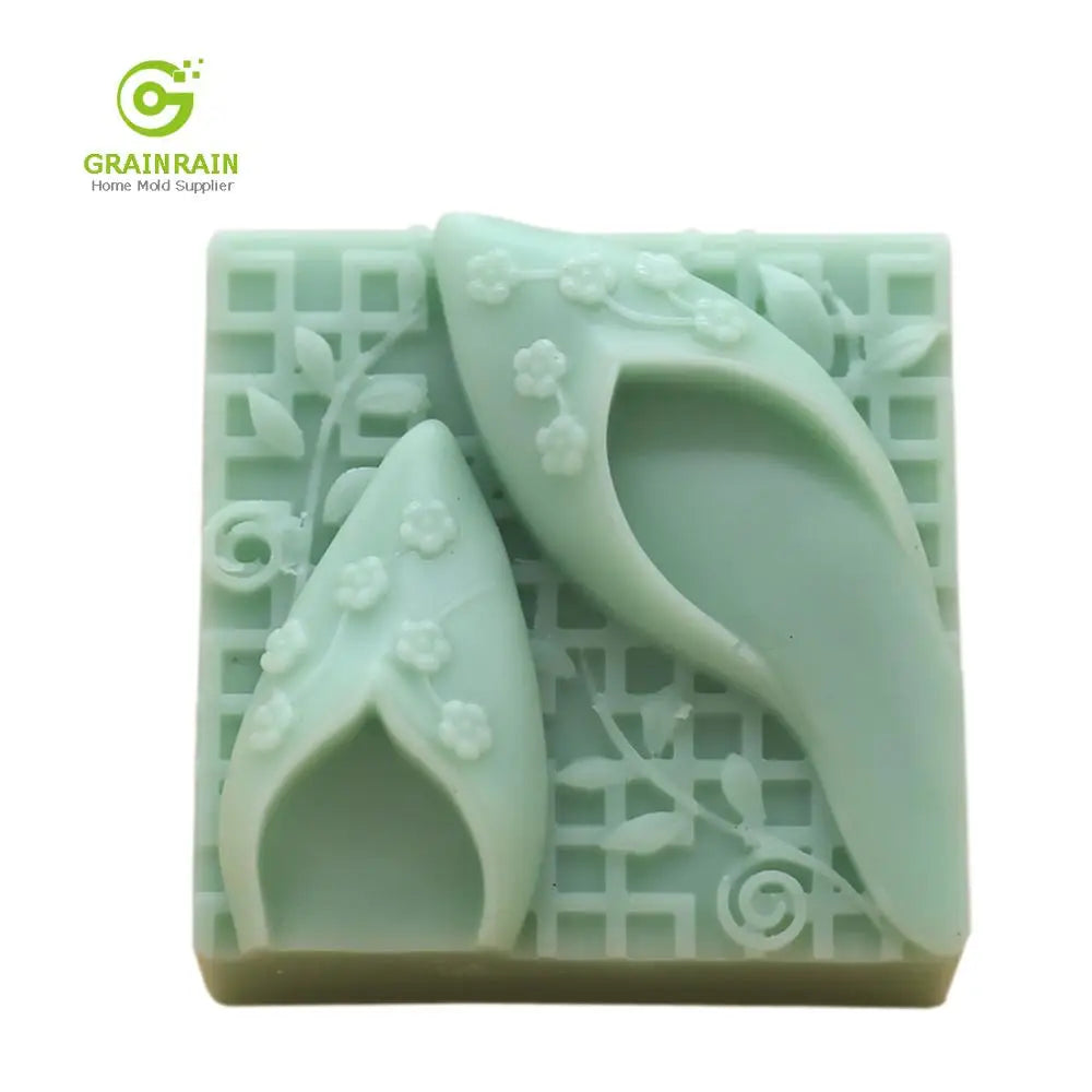 Grainrain Flexible Soap Mold High Heel Women Shoes Silicone Soap Making Mould Handmade Candle Resin Molds