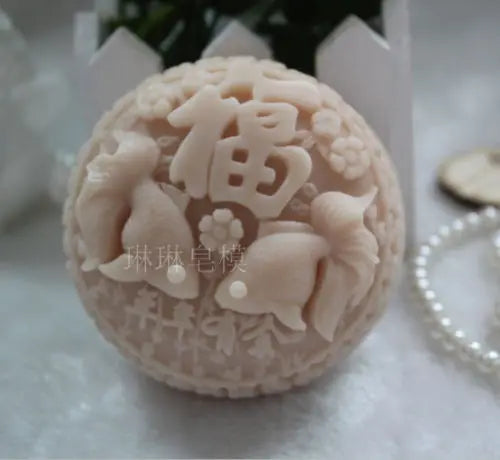 Grainrain Soap Mold Fish Lucky Silicone Soap Making Mould Candle Mold DIY Handmade Mold