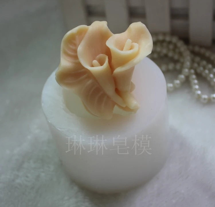 Grainrain Soap Molds Silicone Flexible Handmade Craft Polymer Clay Candle Mould Cally Lily