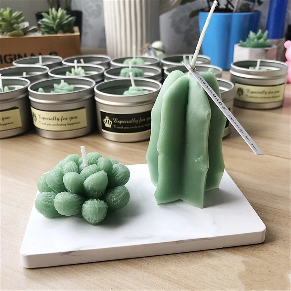 Succulent Plants Candle Mould Flower Soap Silicon Molds Soap Making Mold Handmade Craft Resin