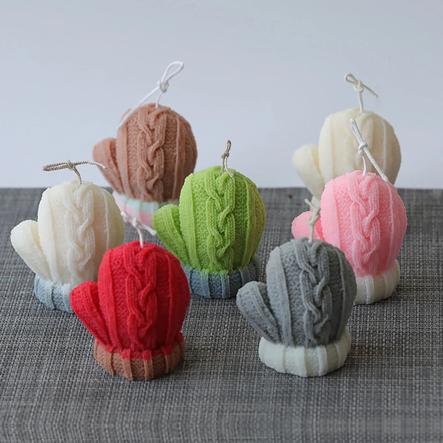 3D Candle Molds Pillar Silicone Soap Mold Glove DIY Craft Handmade Wax Moulds
