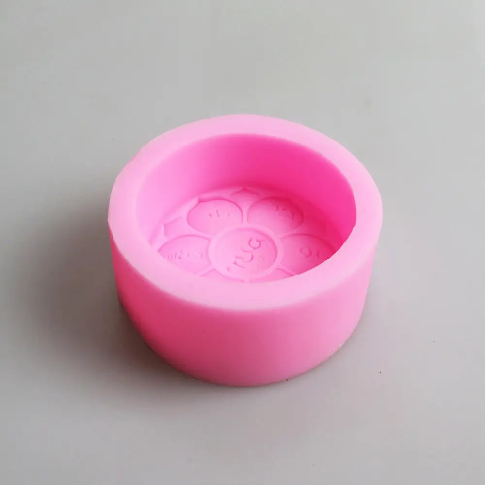 Grainrain Om Mani Padme Hum Soap Mold Silicone Craft Candle Resin DIY Handmade Mold Round