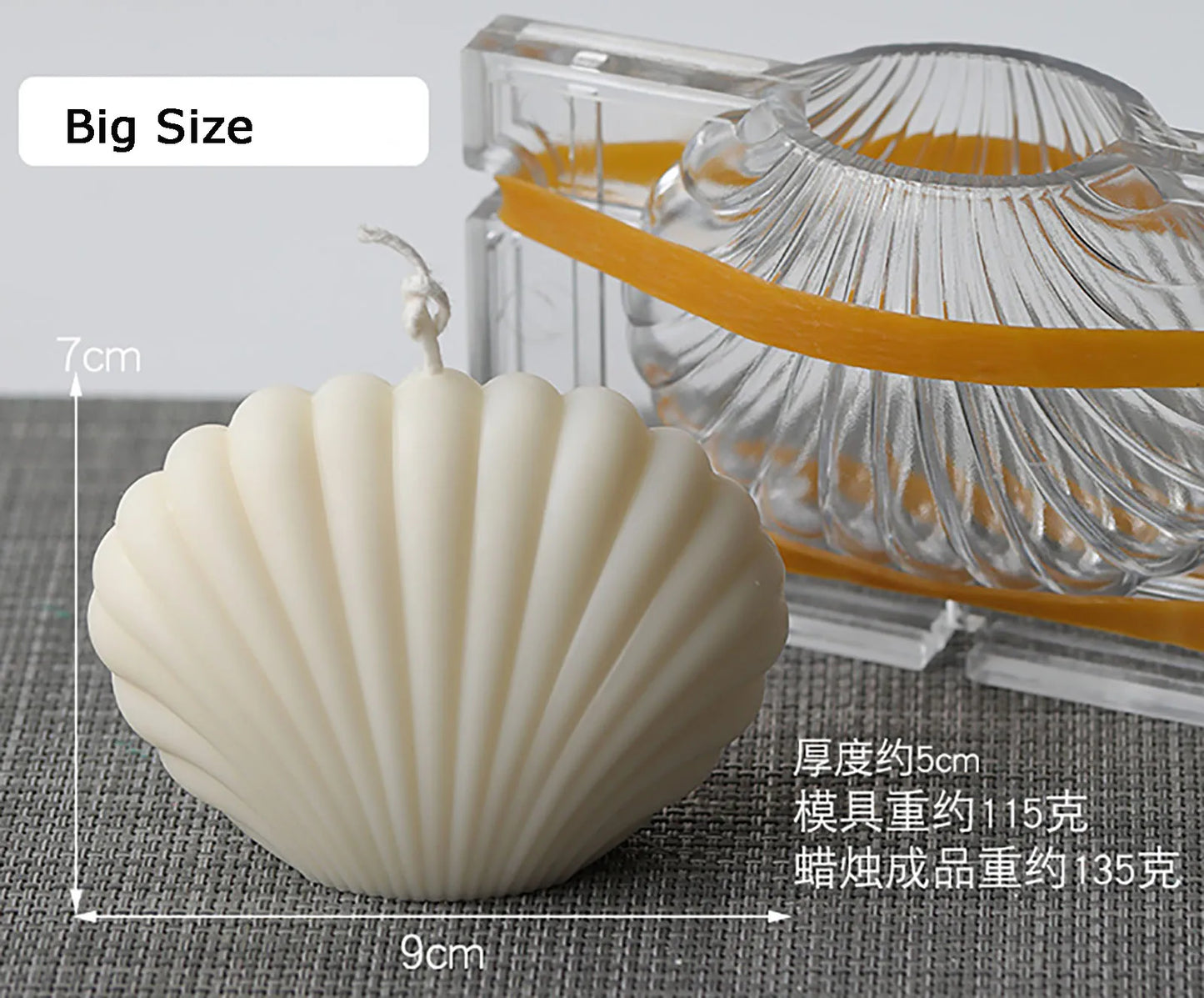 3D Candle Molds Acrylic Candle Making Mould Shell Handmade DIY Wax Crafts Mold