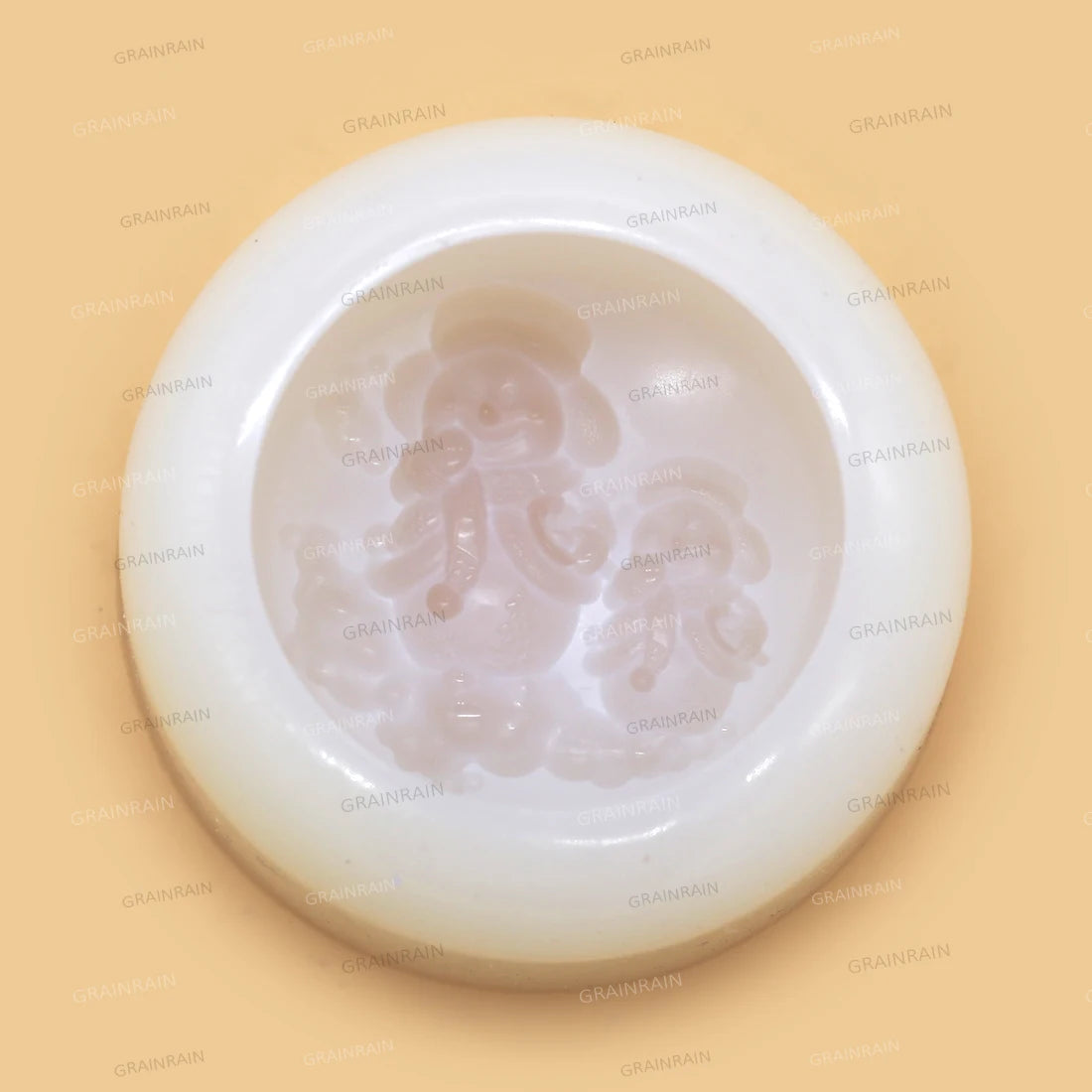 Grainrain Snowman Soap Mold Silicone Christmas Soap Making Mould Candle DIY Handmade Mold