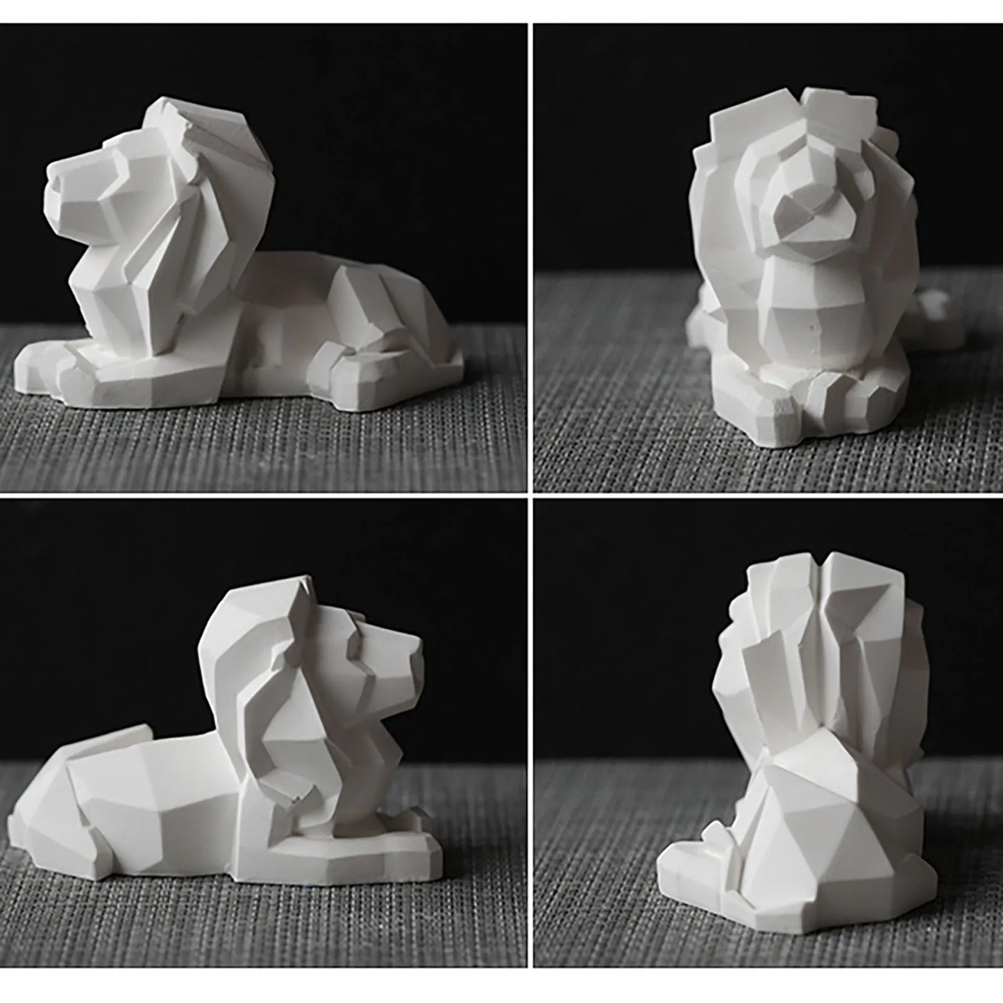 3D Candle Molds Pillar Silicone Soap Mold Geometric Lion DIY Handmade Wax Moulds