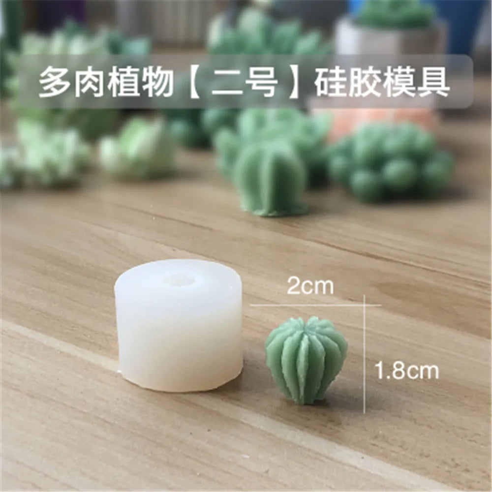 Succulent Plants Candle Mould Flower Soap Silicon Molds Soap Making Mold Handmade Craft Resin