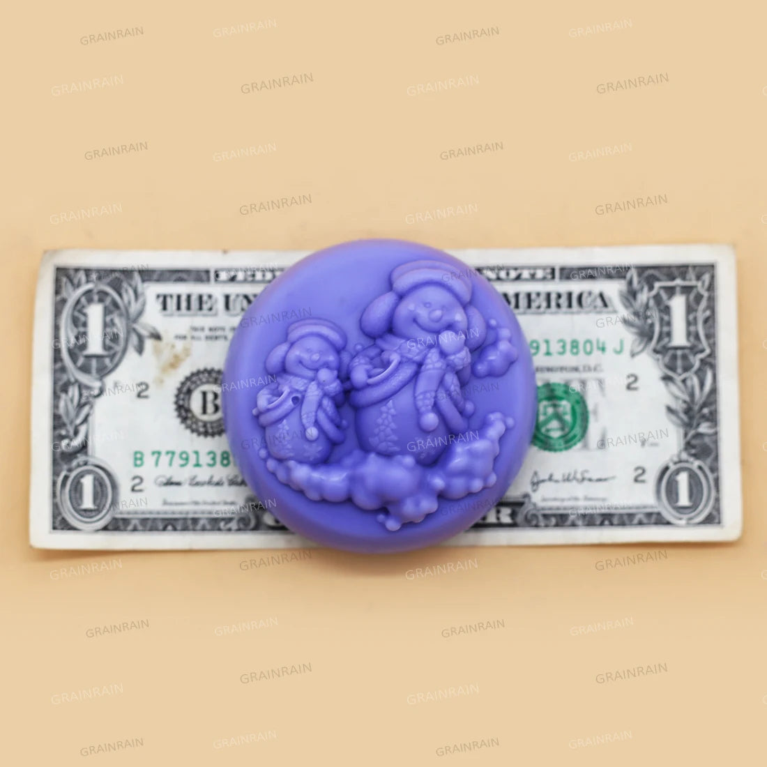 Grainrain Snowman Soap Mold Silicone Christmas Soap Making Mould Candle DIY Handmade Mold