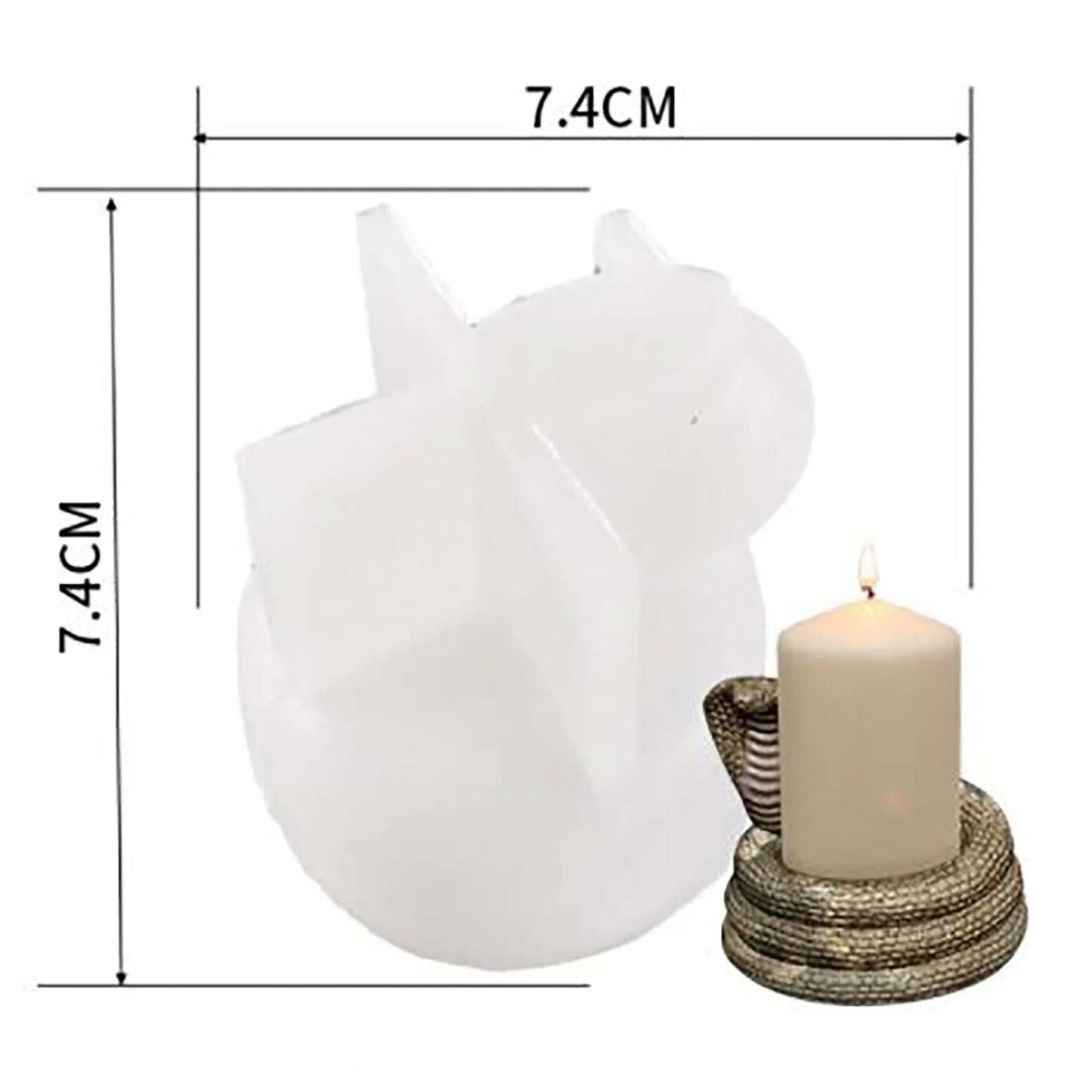 3D Snake Candle Stand Silicone Mould Creative Silicon Wax Soap Resin Epoxy Mold