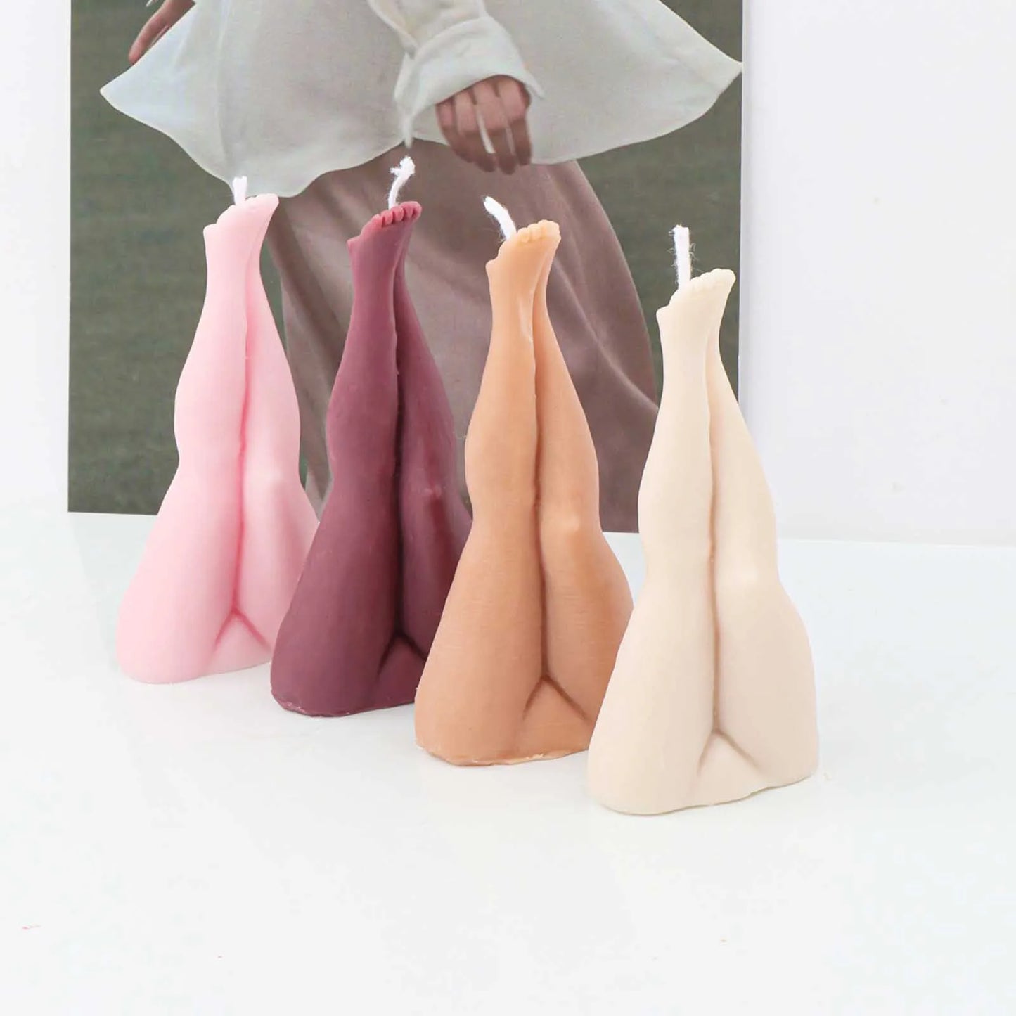 Legs 3D Candle Mold Silicone Soap Making Mould Hand Craft Soy Wax Mould