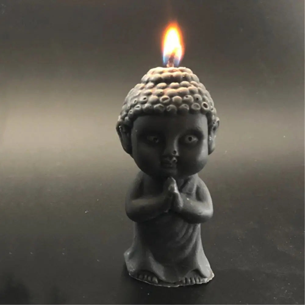 Grainrain 3D Buddha Candle Mould Silicone Soap Making Mold DIY Craft Plaster Resin Mould