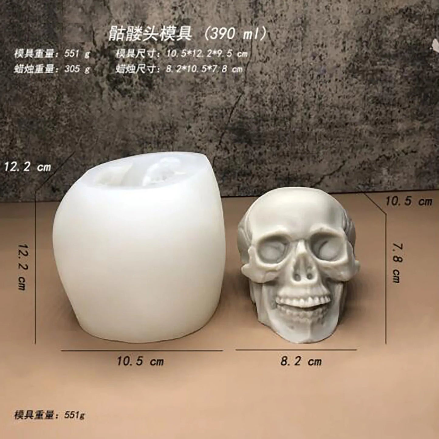 3D Halloween skull Candle Mold silicon creative decoration DIY horror ghost
